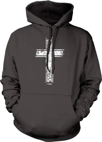 Vista 14 de Tcombo Sudadera con capucha unisex con diseño de cruz angustiada