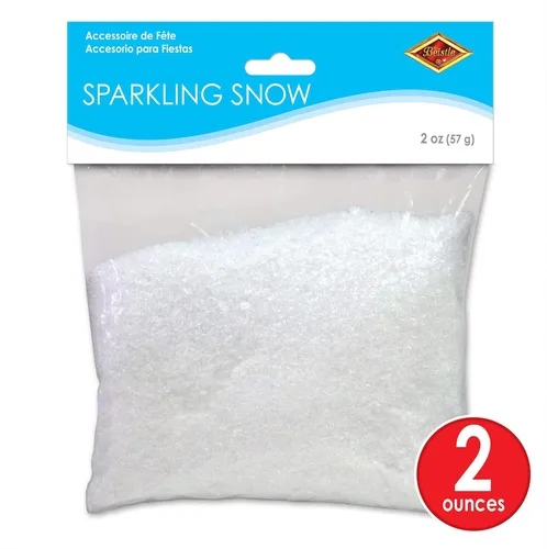 Vista 2 de Beistle Sparkling Snow, 2 onzas, blanco