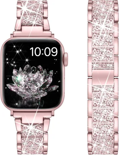 Vista 10 de YGTIECS Compatible con correas de Apple Watch para mujeres de 1.496 pulgadas, 1.575 pulgadas, 1.614 pulgadas, 1.654 pulgadas, 1.732 pulgadas, 1.772