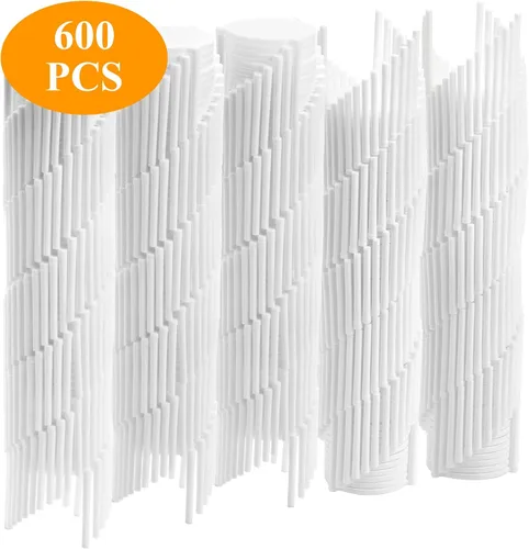 Vista 4 de ZEAYEA 600 piezas de soporte para guardar pizza, apilamiento de plástico para pizza de mesa, protector de pizza blanca desechable para contenedor