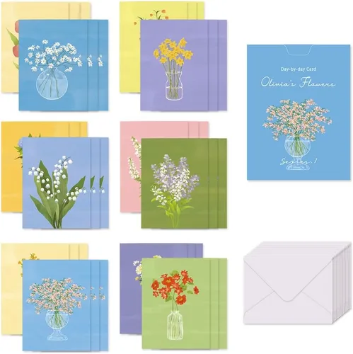 Vista 37 de Monolike Tarjeta Día a Día, 105 Luna - Mezcla de 48 mini tarjetas individuales, 24 sobres Paquete