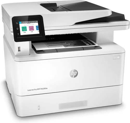 Vista 5 de HP LaserJet Pro MFP M428fdw Impresora inalámbrica monocromática todo en uno con Ethernet integrado e impresión de 2 caras, funciona con Alexa