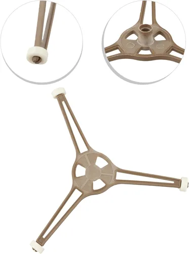 Vista 4 de Microwave Turntable Ring 8.7 Inch with 15mm Rollers - Heat Resistant Replacement Part for Glass Support Stable Rotation