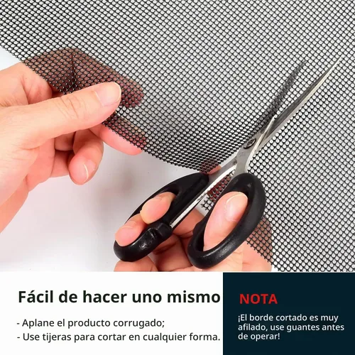 Vista 5 de AggAuto - Pantalla de malla de acero inoxidable 304 de 47 x 16 pulgadas, recubierta de cloruro de polivinilo, para rejilla de ventilación Negro
