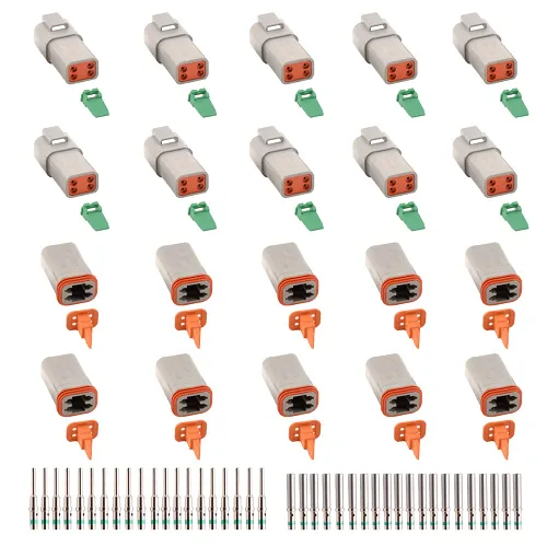 Vista 7 de JRready ST6246 Deutsch DT Conector de 2 pines 14-16AWG Contactos sólidos, 10 juegos DT04-2P DT06-2S, gris, conector eléctrico impermeable