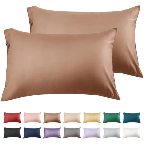 Vista 8 de Warmstar Juego de 2 fundas de almohada de algodón tamaño Queen, fundas de almohada de 600 hilos de 20 x 30 pulgadas, fundas de almohada de algodón