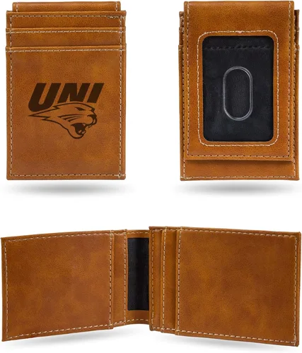 Vista 60 de Cartera de bolsillo frontal grabada con láser NCAA - Compacta/Cómoda/Delgada