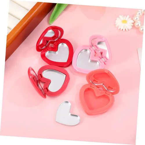 Vista 6 de Mini vacío compacto corazón diseño sombra de ojos titular viaje maquillaje caja lápiz labial