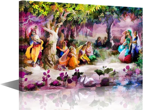 Vista 15 de Lienzo decorativo de pared para sala de estar, cuadros de dios hindúes, obras de arte modernas, decoración giclée, pósteres e impresiones de madera