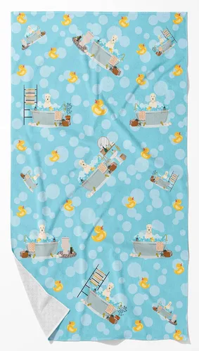 Vista 130 de Caroline's Treasures WDK5738BTLG Airedale - Toalla de baño grande para bañera