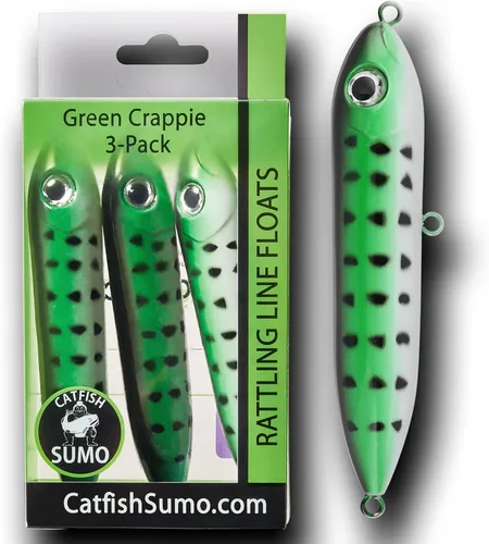 Vista 2 de Catfish Rattling Line Float Lure for Catfishing, Demon Dragon Style Peg for Santee Rig Fishing, 4 inch (3-Pack)