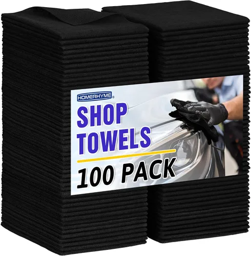 Vista 10 de Toallas de microfibra para automóviles, paquete de 24 paños de limpieza de microfibra, toallas de limpieza de 11.5 x 11.5 pulgadas, absorbentes a
