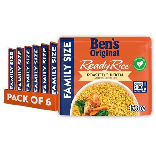 Vista 11 de BEN'S ORIGINAL READY RICE - Arroz basmati, tamaño familiar, bolsa de 17.3 onzas (paquete de 6)