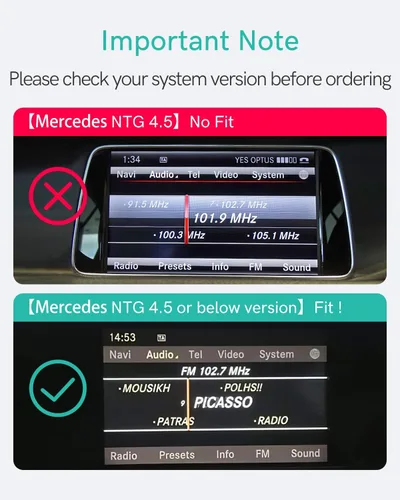 Vista 4 de Adaptador Bluetooth para Mercedes-Benz con puerto AMI, receptor Bluetooth Fits select 2008-2012 Mercedes-Benz AMI systems. aptX-HD audio, steering