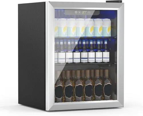 Vista 17 de Mini Refrigerador Compacto de 24 Latas/0.9 Pies Cúbicos para Refrescos, Bebidas, Cerveza o Vino, Pequeño Refrigerador Enfriador de Bebidas Portátil