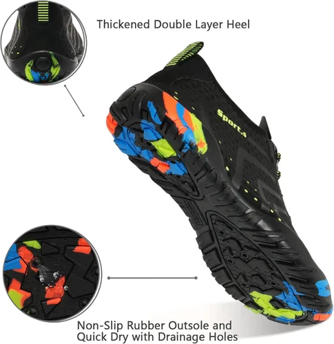 Vista 4 de Water Shoes Mens Womens Beach Swim Shoes Quick-Dry Aqua Socks Pool Shoes for Surf Yoga Water Aerobics
