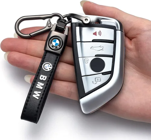 Vista 2 de EMOYRA Llavero de cuero de repuesto para BMW serie 1 3 4 5 6 7 y X3 X4 M5 M6 GT3 GT4 Series regalo para mujeres y hombres llavero accesorios