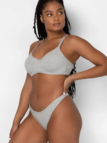 Vista 5 de Smart & Sexy Brasier cómodo de algodón con cuello redondo sin forro para mujer