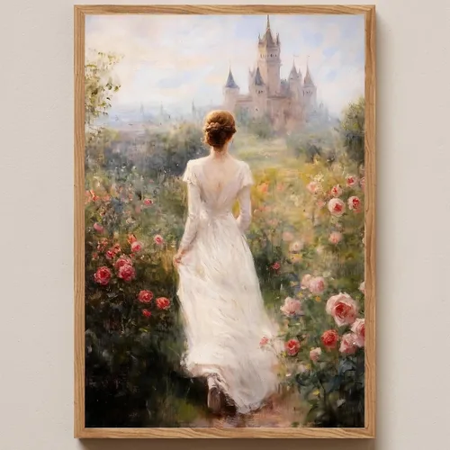 Vista 13 de Lienzo de mujer bohemio con impresiones femeninas, cuadro abstracto de niña, pintura moderna abstracta estética, arte de pared afroamericano