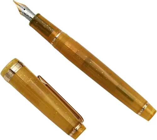 Vista 53 de 82 Pluma estilográfica - Barril de material acrílico, plumín extrafino de iridio con convertidor de tinta, pluma de escritura suave, diseño clásico