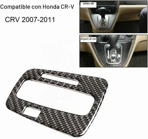 Vista 3 de Piezas de interior de coche 15 piezas de tapa de embellecedor interior de fibra de carbono para Honda CR-V CRV 2007-2011