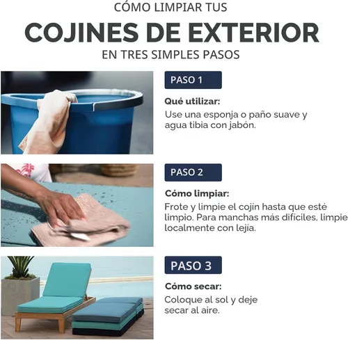Vista 9 de Arden - Cojín de banco para exteriores, 46 x 17 pulgadas, rayas color negro Raya Cabana Negra
