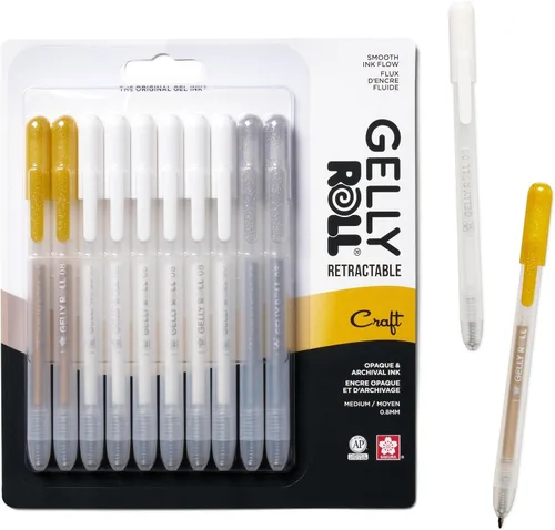 Vista 11 de SAKURA Gelly Roll - Bolígrafos retráctiles, juego de bolígrafos pastel para escritura decorativa, punta de 0.031 in, sin sangrado, pasteles de luz
