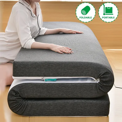 Vista 6 de Cubrecolchón de espuma viscoelástica de gel, protector de colchón refrescante, cubrecolchón de cama con infusión de gel con funda extraíble lavable