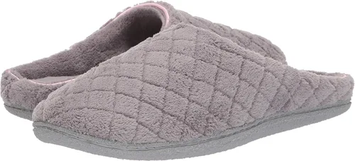 Vista 7 de Dearfoams - Pantuflas informales de felpa acolchada Leslie para mujeres - Azul