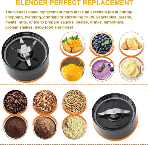 Vista 6 de Piezas de repuesto compatibles con Magic Bullet serie MB1001 de 250 W – Juego de accesorios de repuesto para licuadora prémium