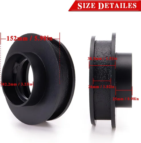 Vista 2 de Kit de elevación de nivelación delantera de 3 pulgadas compatible con Chevrolet Silverado/GMC Sierra 1500 2WD 1999-2006
