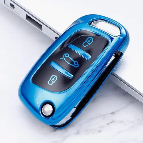 Vista 2 de TPU Car Fold Key Case Full Cover, for Peugeot 306 407 807 for Citroen C1 C2 C3 C4 C5 DS3 DS4 DS5 DS6 Remote Key Shell