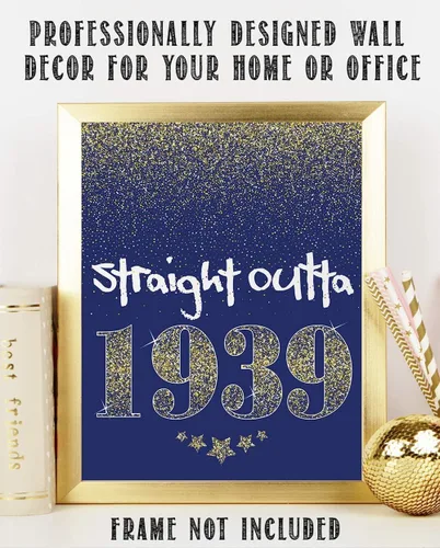 Vista 2 de Straight Outta 1939-11x14 Unframed Art Print - Great Gift and Birthday Party Decoration