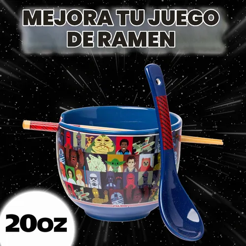 Vista 121 de Silver Buffalo Sanrio Hello Kitty Flowers, cuenco de ramen con palillos Patrón de flores de Hello Kitty