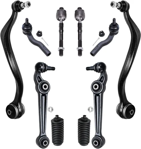 Vista 221 de Detroit Axle - Kit de suspensión delantera de 10 piezas para Chevrolet Trailblazer GMC Envoy 2004-2007 2005 2006 Soportes de brazo de control