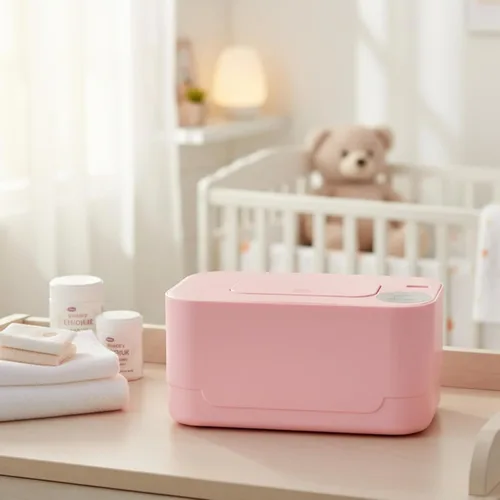 Vista 8 de Calentador de toallitas para bebés, dispensador portátil con temperatura ajustable y luz nocturna, calentamiento suave para toallitas para bebés