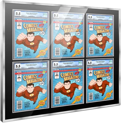 Vista 131 de Poster Palooza Marco de cómics con paspartú para 1 cómic de grado CGC, CBCS o PGX, marco de cómic de bronce para cómic de 8.125 x 13 pulgadas