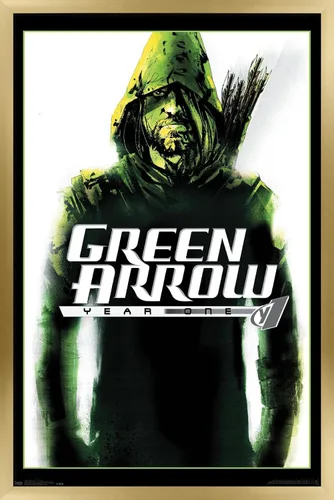 Vista 18 de Trends International DC Comics - Póster de pared con diseño de flecha verde, año uno, 14.725 x 22.375 pulgadas, versión enmarcada de madera