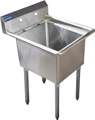 Vista 13 de AmGood Fregadero de acero inoxidable para preparación y uso general Acero inoxidable 304 NSF Restaurante, cocina, lavandería, garaje