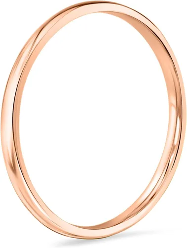 Vista 2 de Anillo de boda de 10 quilates, oro amarillo, blanco o rosa comodidad ligera y sencilla tamaño 2 mm.