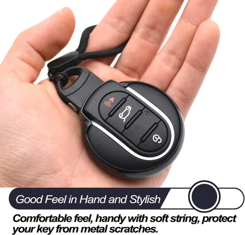 Vista 4 de MECHCOS Compatible con Mini Cooper Clubman Countryman F54 F55 F56 F57 F60, Funda de llave con 3 4 botones, Protector de llave con control remoto