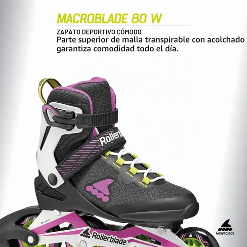 Vista 4 de Rollerblade Macroblade 80 - Patines en línea para adultos, para fitness, para mujer, patines Performance