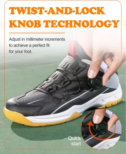Vista 3 de kcross Zapatos anchos de pickleball para mujer, zapatos de pickleball de encaje rápido para hombre, zapatos de corte para pickleball para mujer