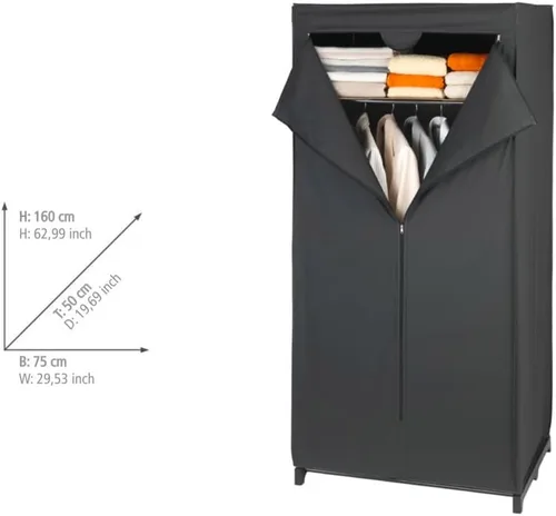 Vista 9 de Wenko Deep Black 43821020100 - Armario (29.5 x 59.1 x 19.7 in), color negro