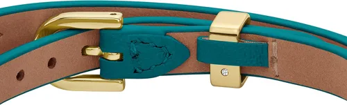 Vista 3 de Fossil - Pulsera de acero inoxidable y cuero genuino para mujer
