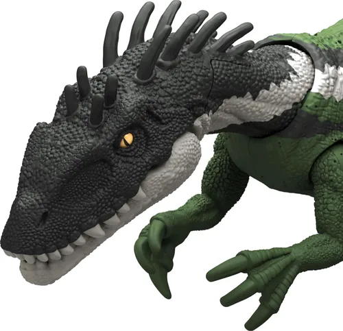Vista 5 de Mattel Jurassic World Strike Attack Guaibasaurus - Juguete de dinosaurio con acción de golpe único, articulaciones móviles, figura de acción