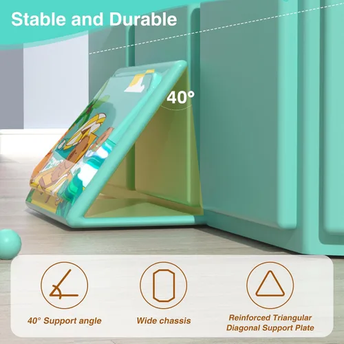 Vista 5 de Bañera plegable portátil para bebé, 29.5 pulgadas de largo x 17.7 pulgadas de ancho x 9.8 pulgadas de alto, adecuada para 0-6 años, rosa/verde menta