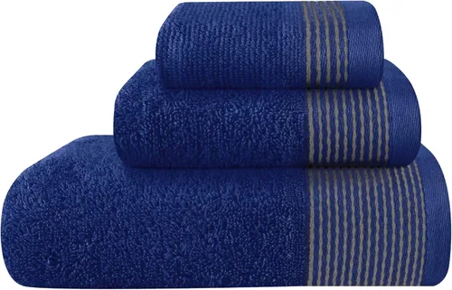Vista 26 de Belizzi Home Juego de 3 toallas de algodón ultra suave, contiene una toalla de baño de 28 x 55 pulgadas, una toalla de mano de 16 x 24 pulgadas y un