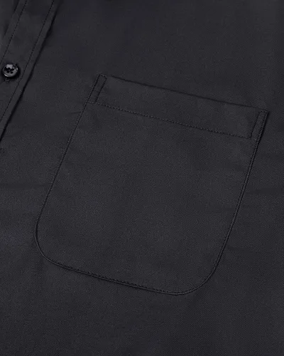 Vista 3 de Alimens & Gentle Camisa de vestir con textura sólida para hombre, camisa de manga larga elástica con botones