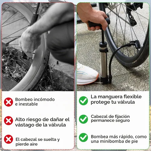 Vista 7 de Kit completo de reparación de bicicleta con bolsa impermeable y bomba de neumáticos estable Herramienta esencial para bicicleta, kit de parches